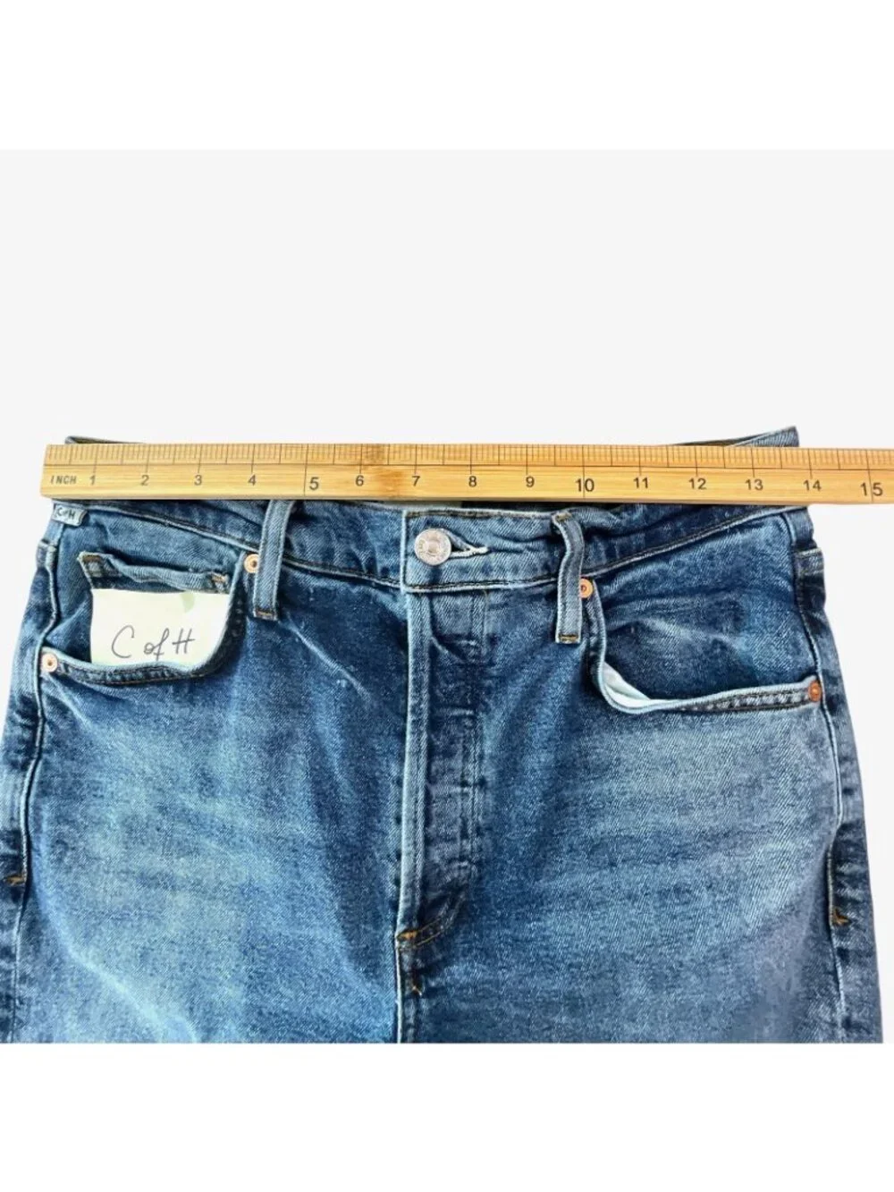 Citizens Of Humanity Jolene Jeans Womens 28 Blue High Rise Straight Button Fly .